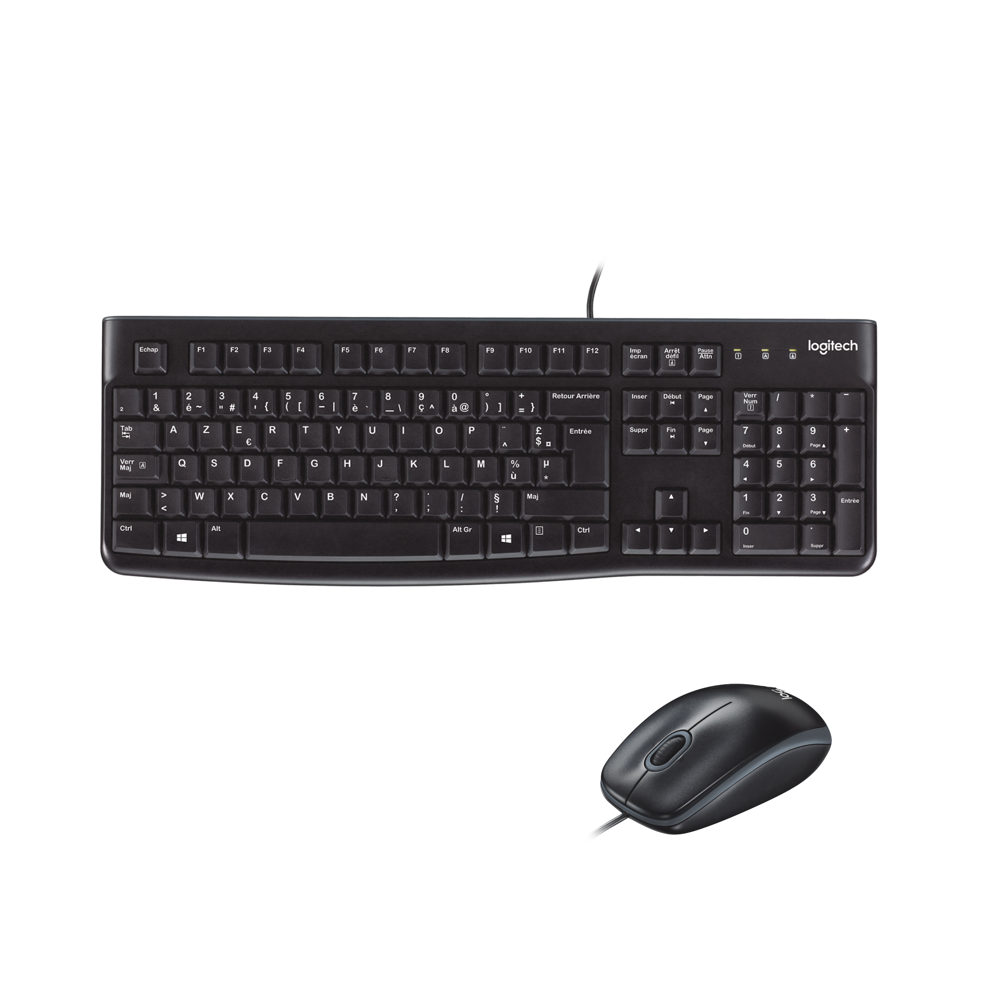 LOGITECH DESKTOP MK120 kit clavier + souris optique filaire AZERTY FR