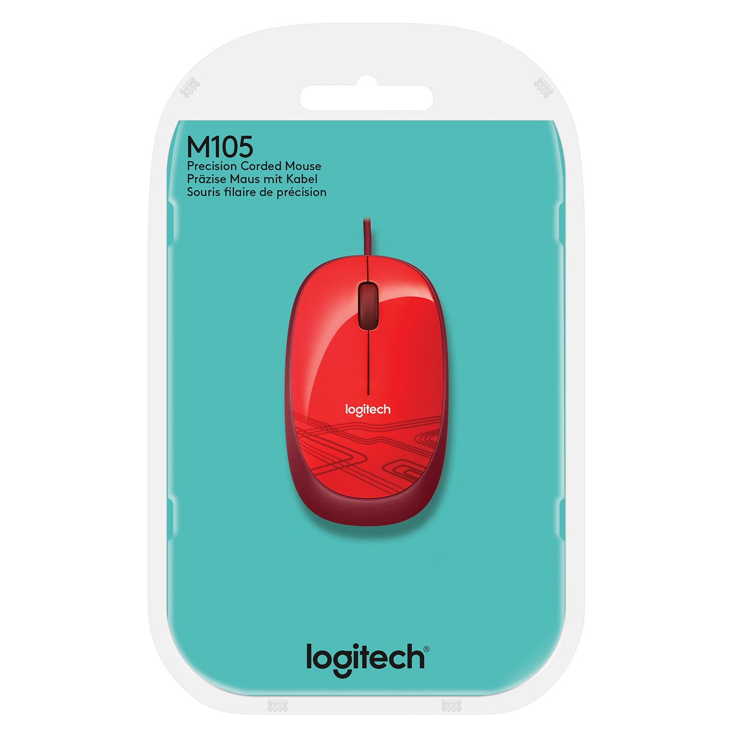 LOGITECH M105 RED MOUSE 910-002945