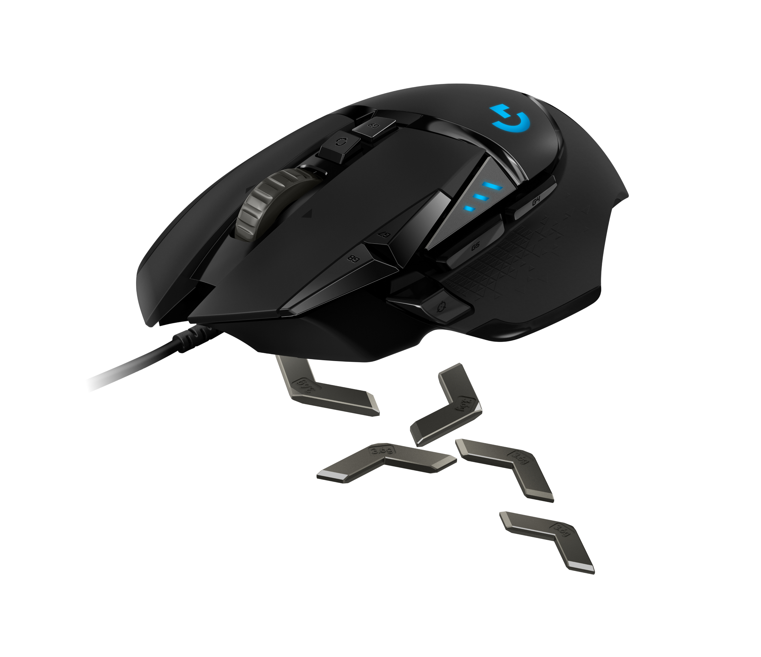 LOGITECH G502 HERO GAMING MOUSE Souris filaire pour gamer - droitier - capteur optique 16000 dpi - 11 boutons programmables - rétro-éclairage RGB Lightsync
