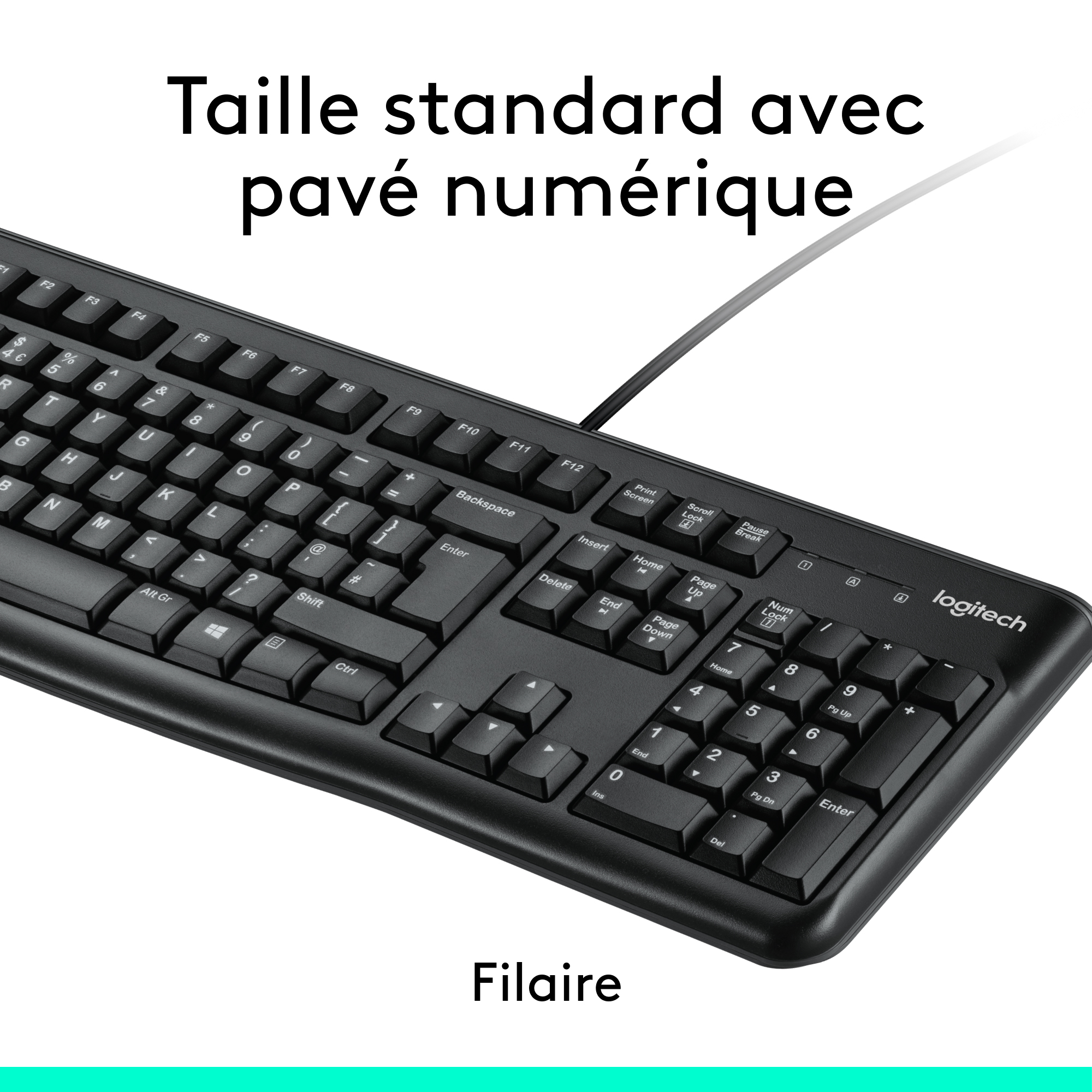 LOGITECH DESKTOP MK120 kit clavier + souris optique filaire AZERTY FR