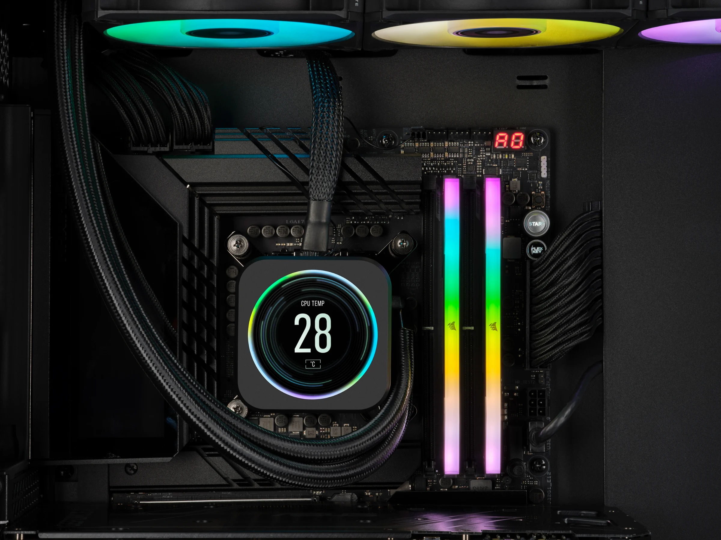 32GB CORSAIR VENGEANCE RGB DDR5 6000 2X16GB CMH32GX5M2B6000C38