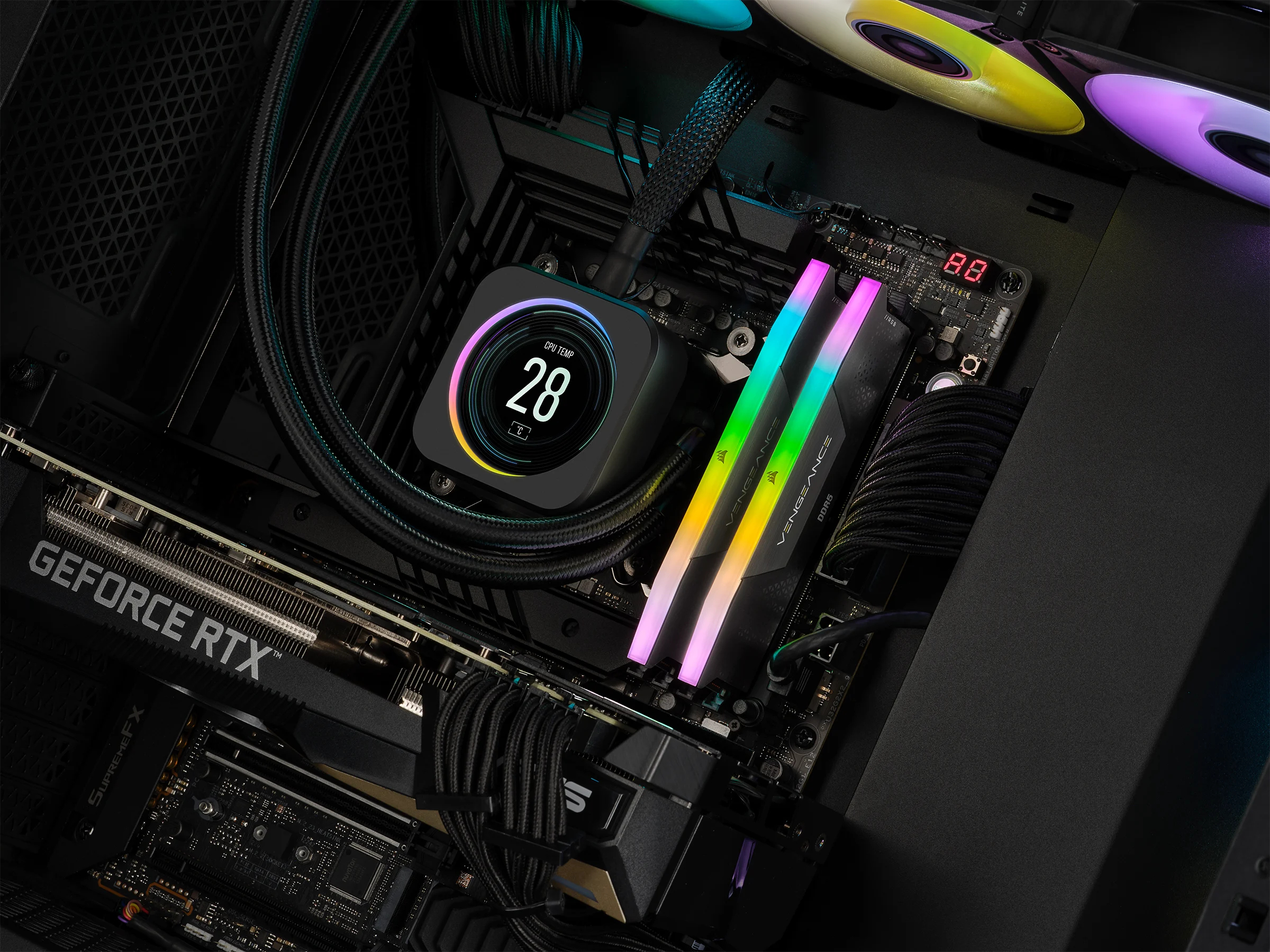 32GB CORSAIR VENGEANCE RGB DDR5 6000 2X16GB CMH32GX5M2B6000C38