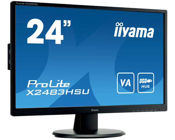 24'' LED IIYAMA X2483HSU-B5 H  GAMING  1920 x 1080 pixels - 1 ms  75 hrs  - Format large 16/9 - HDMI/DisplayPort - Hub USB 2.0 - Noir