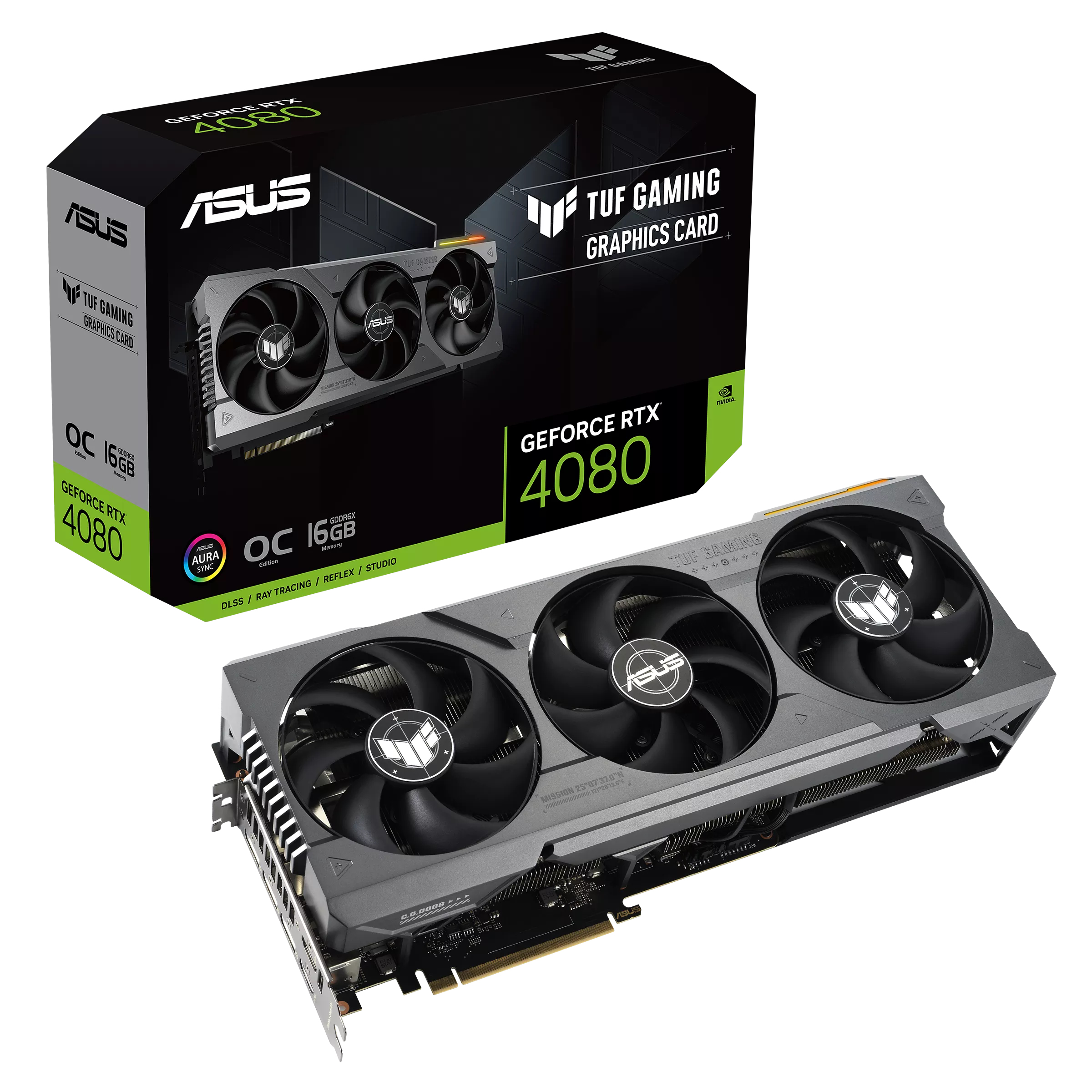 ASUS TUF-RTX4080-O16G-GAMING OC EDITION 16 Go GDDR6X - Dual HDMI/Tri DisplayPort - DLSS 3 - PCI Express