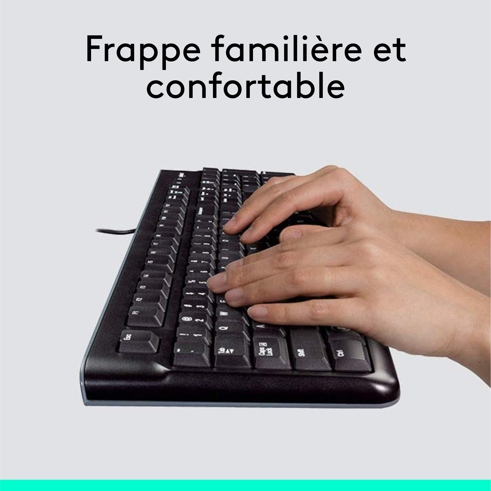 LOGITECH DESKTOP MK120 kit clavier + souris optique filaire AZERTY FR